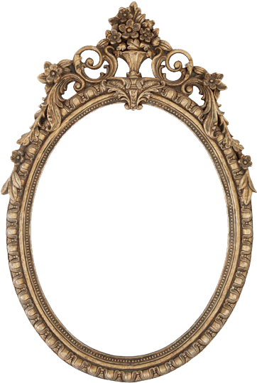 Molduras Redonda Png - Round Gilded Mirror (600x600), Png Download