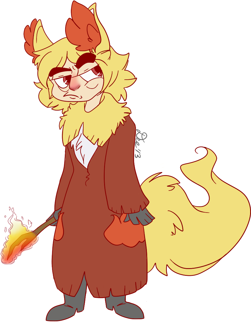 Delphox Gijinka - Digital Art (852x1131), Png Download