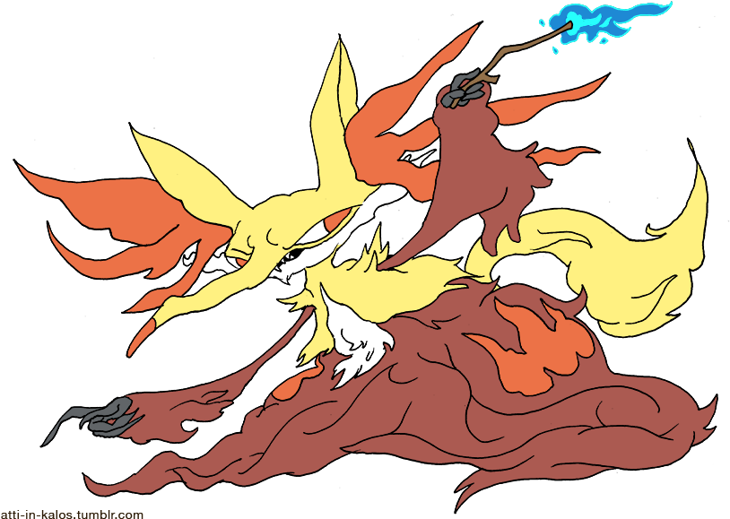 Delphox (833x604), Png Download
