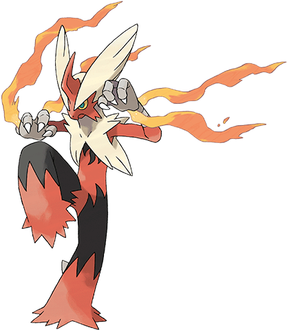 Delphox Official Art Download - Mega Blaziken (445x500), Png Download