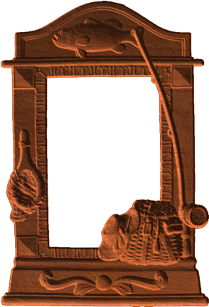 Fishing Photo Frame Transparent (430x430), Png Download