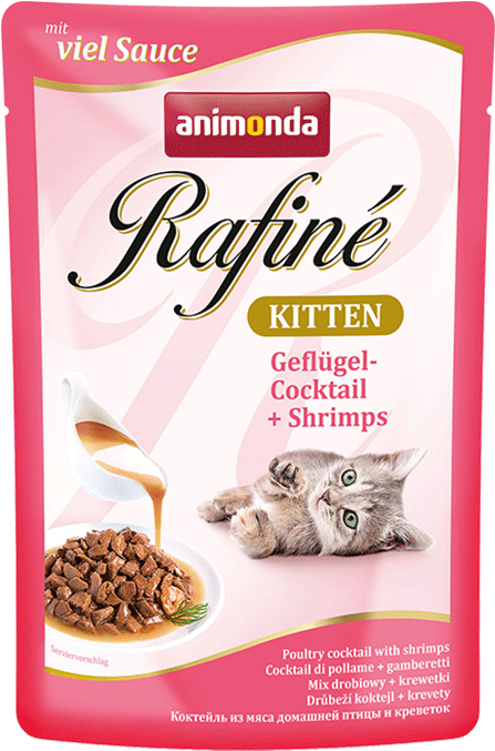 Animonda Rafiné Con Salsa Kitten Aves De Corral-cóctel - 24x100g Turkey Heart & Carrots Kitten Rafine Animonda (690x690), Png Download