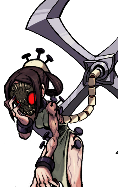Painwheel Headache A - Skullgirls Painwheel Png (472x719), Png Download