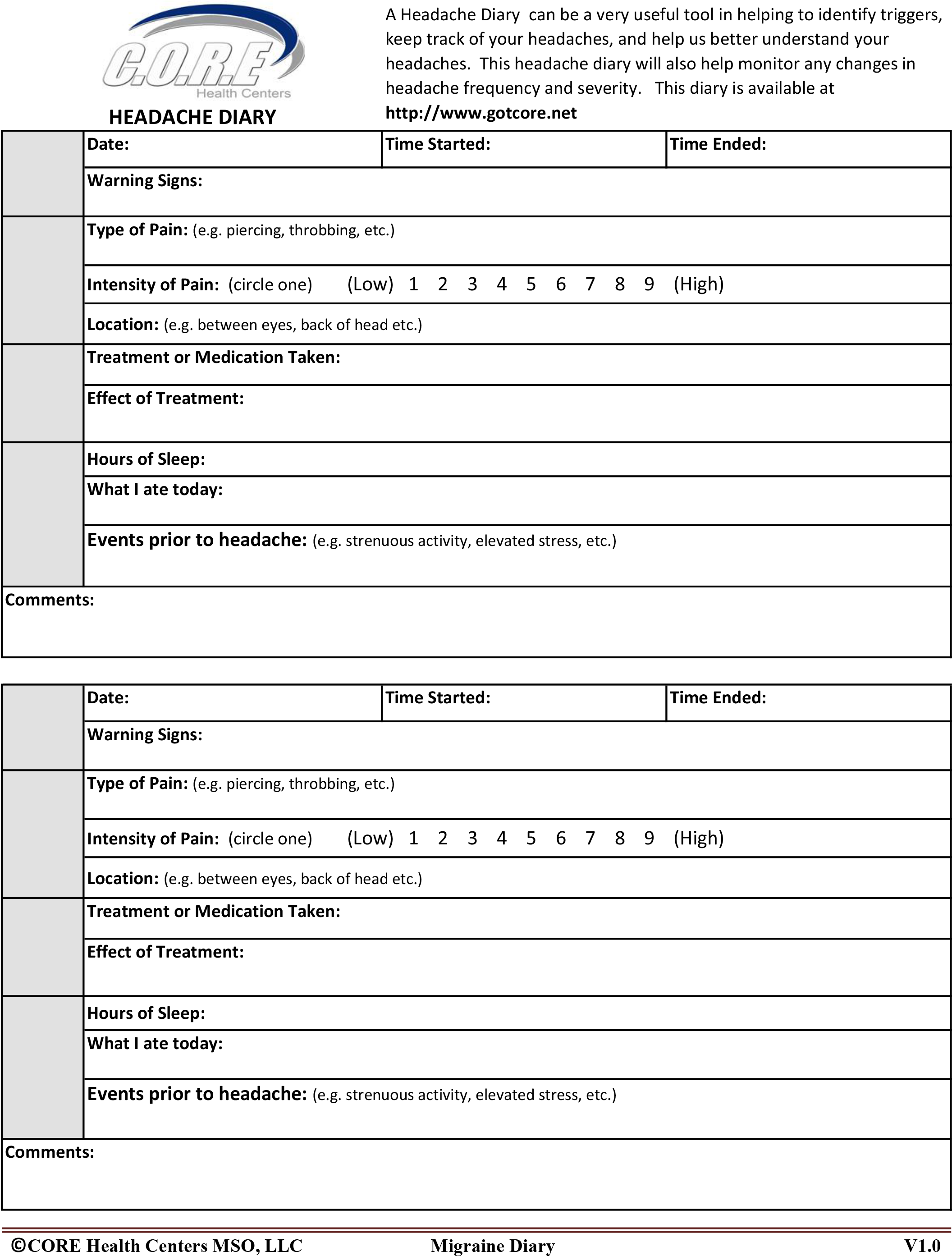 A Daily Migraine Diary Is A Great Asset To Use It Can - Diary (2118x2789), Png Download