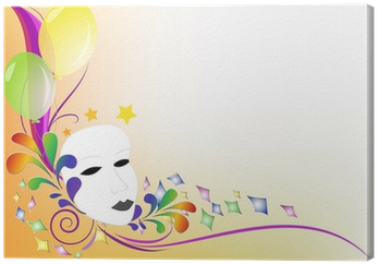 Cuadro En Lienzo Antecedentes De Coloridos Globos Máscara - Visual Arts (400x400), Png Download