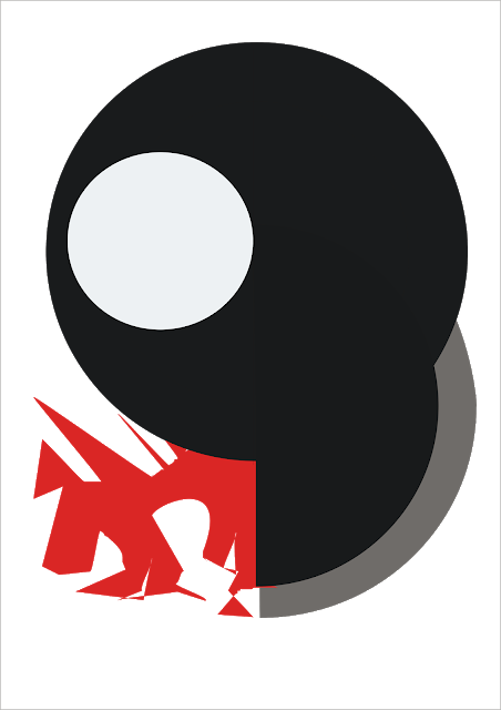 Circulo Negro Sobre Rojo - Circle (452x640), Png Download