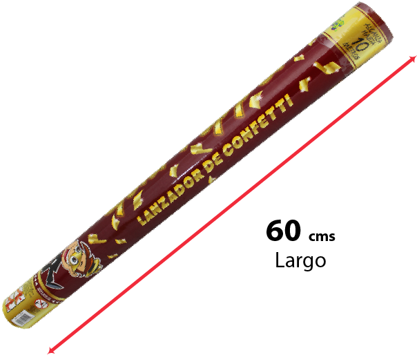 Party Poppers 60cm Confeti Dorado 1pza - Party Popper (800x800), Png Download