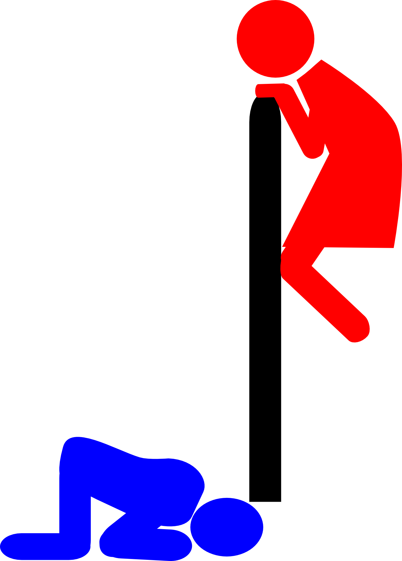 Funny Restroom Sign - Stick Figure Png Man Woman (1376x1920), Png Download