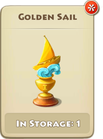 Golden Sail Trophy - Township Game Regatta Golden Sail Trophy (342x461), Png Download