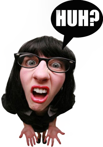 Crazy Person Png - Huh ?! (335x480), Png Download