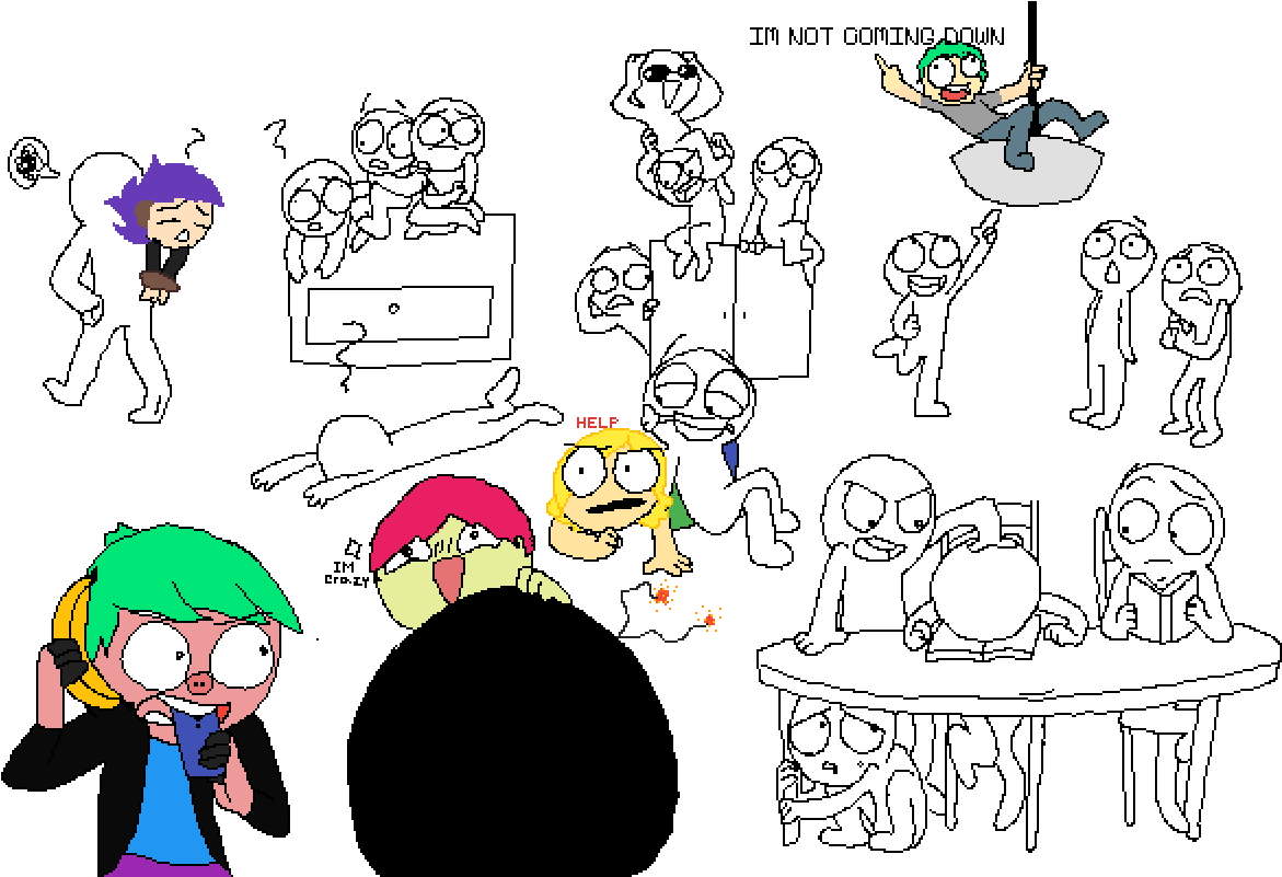 Im Crazy Person - Cartoon (1200x800), Png Download