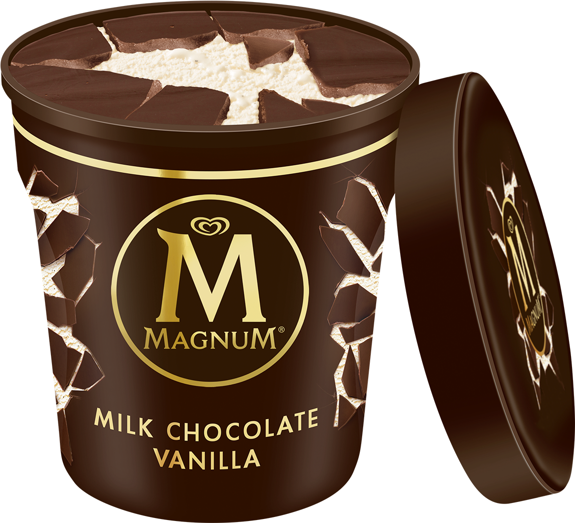 Receta De La Paleta Magnum De Veronica Ferraro - Magnum Ice Cream Pint (1280x1280), Png Download