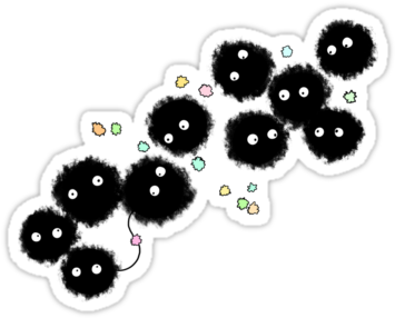 Blonde And Blue Plaid Version - Susuwatari (375x360), Png Download