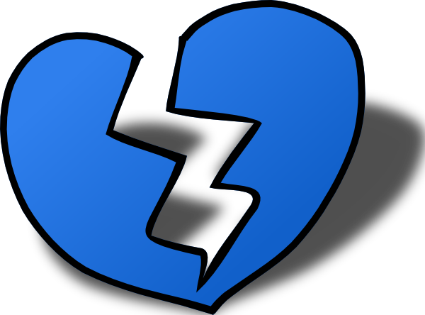 Corazón Roto Recortes - Broken Heart Clip Art (600x444), Png Download