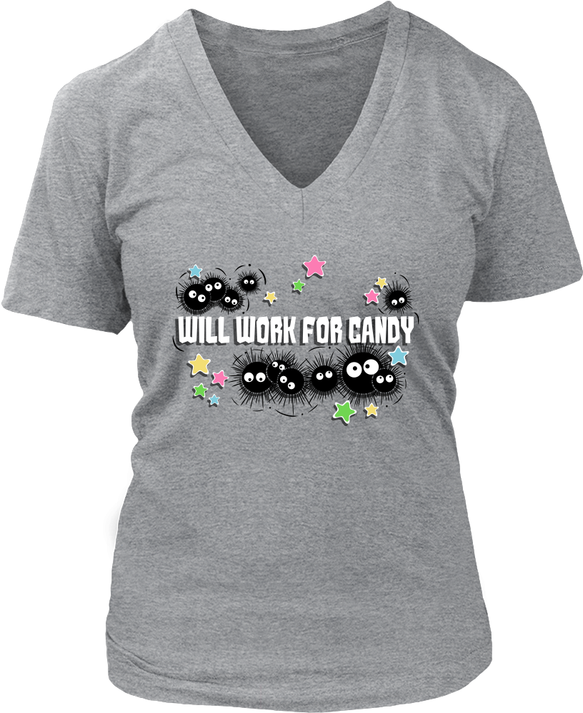 Spirited Soot Sprite T-shirt - Hillary For Prison 2016 (ladies) - Ladies V-neck Tee (1000x1000), Png Download