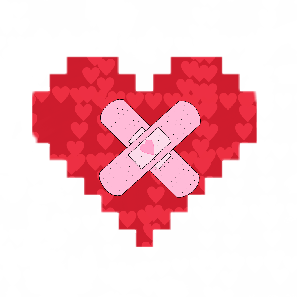 Pixel Art Heart (1024x1024), Png Download