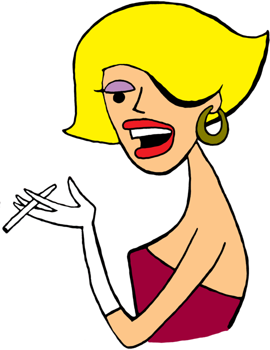 Crazy - Clip Art Girl Blonde (540x700), Png Download