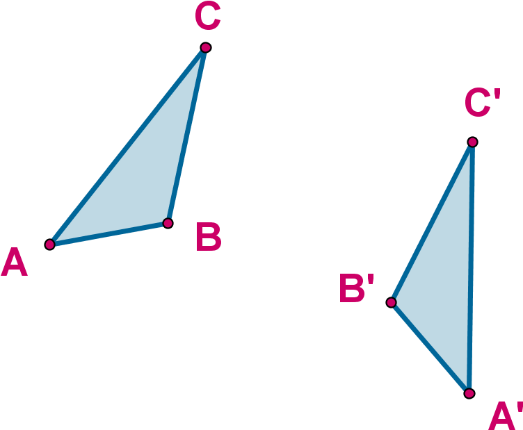 Si Los Vértices A, B, C Aparecen En El Sentido Contrario - Transformaciones Geometricas Inversa (963x696), Png Download