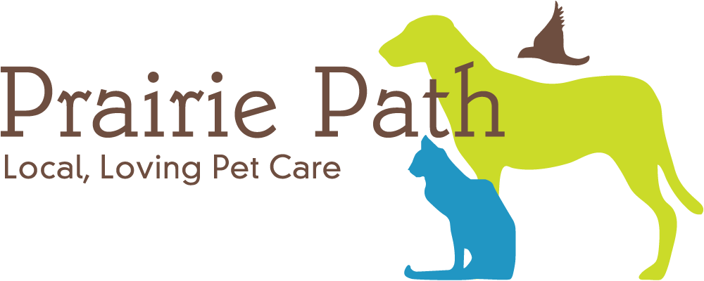 Illustration Of A Dog, Cat And Bird - Prairie Path Pet Care Logo (1000x400), Png Download
