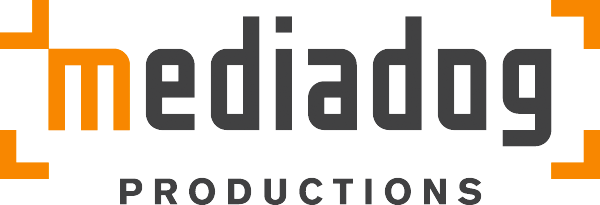 Films That Get Your Message Heard - Media Dog Logo (600x205), Png Download