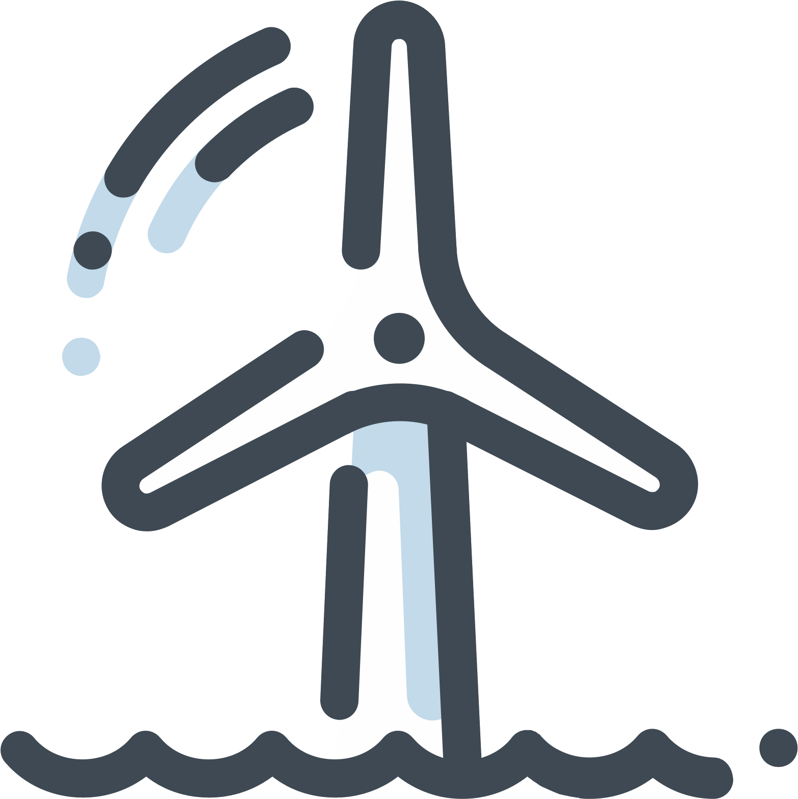 Water Wind Turbine Icon - Turbine Png (1600x1600), Png Download