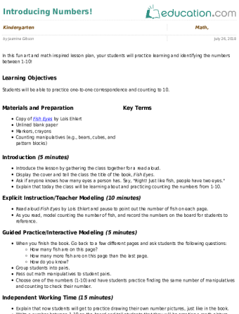 Introducing Numbers - Enrichment Lesson Plan Dance (340x446), Png Download
