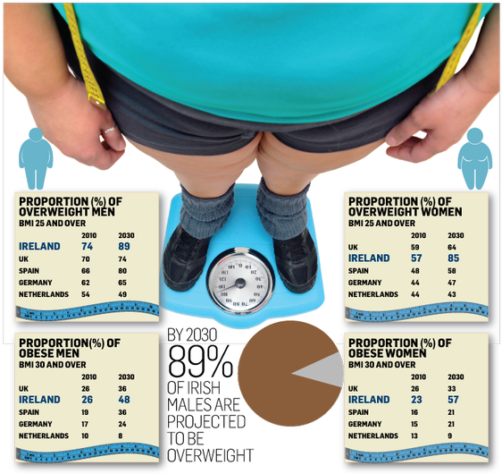 Obesity By - Obesity Crisis Ireland (620x561), Png Download