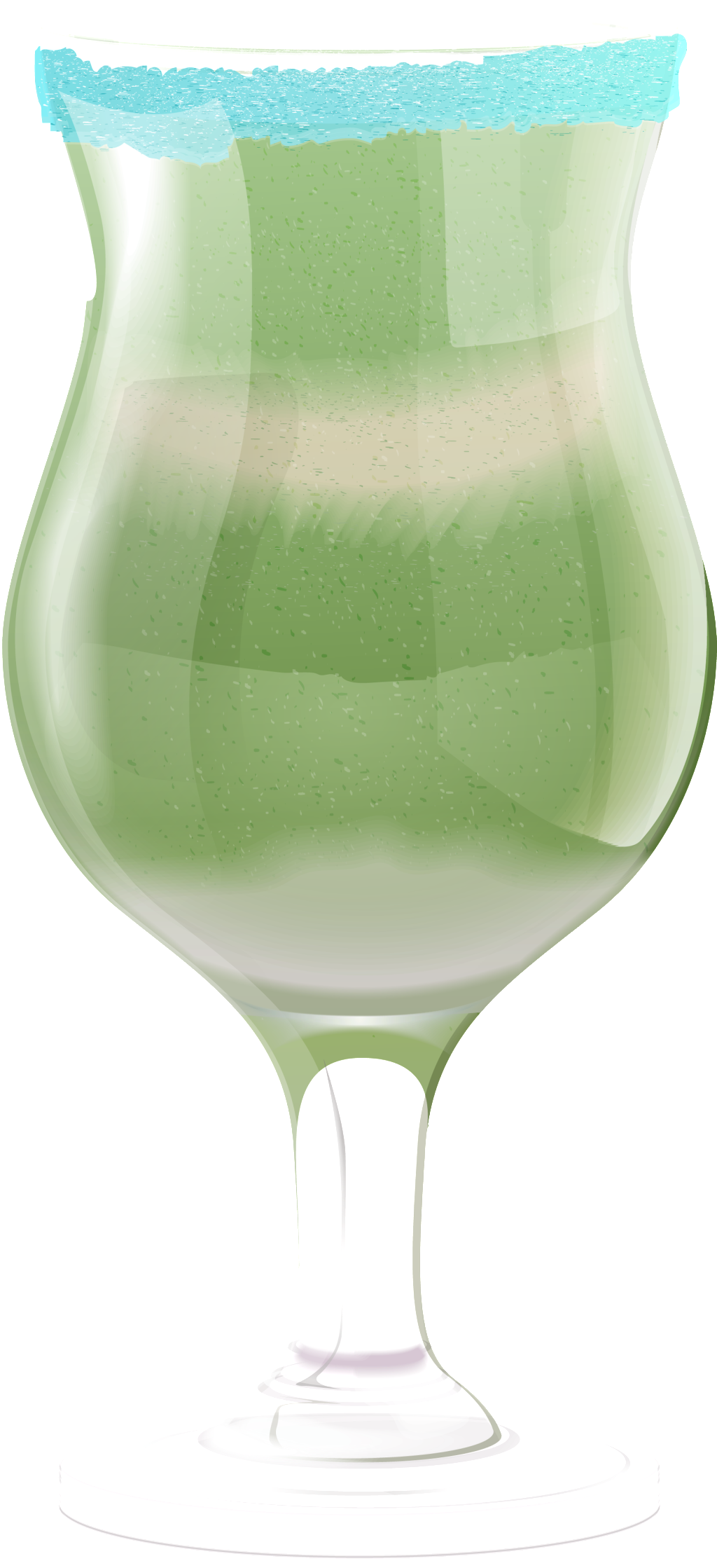 Agua Color Pintado A Mano Un Vaso De Bebida Verde Transparente - Drink (1024x2238), Png Download