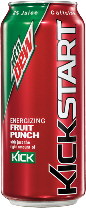 Kickstart Fruit Punch Can - Mtn Dew Kickstart Red (300x700), Png Download