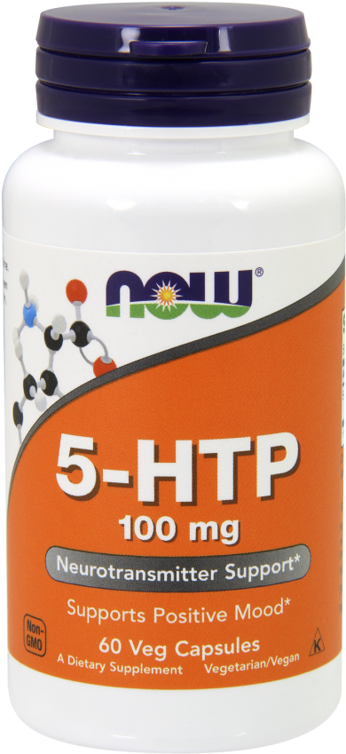 5-htp 100 Mg Veg Capsule - Now Foods, 5-htp, 100 Mg, 60 Veg Capsules (425x880), Png Download