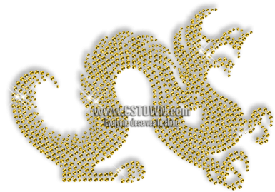 Best Custom Cool Shinning Pure Gold Dragon Rhinestone - Drexel University (450x450), Png Download