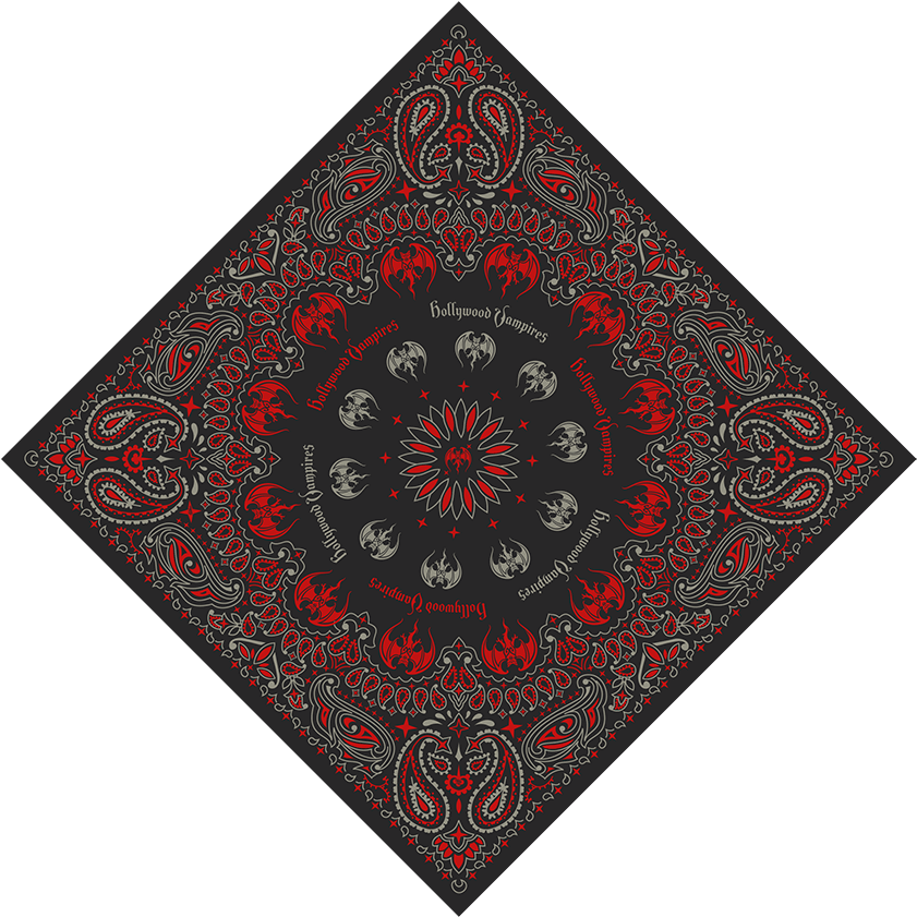 Bloody Bandana - Hollywood Vampires Merchandise (1000x1000), Png Download