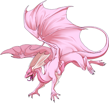 Pink Dragons - Flight Rising Saving Dragon (350x350), Png Download
