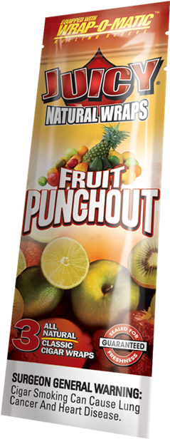 Natural Wraps Fruit Punch - Peach Blunt Wraps (588x641), Png Download