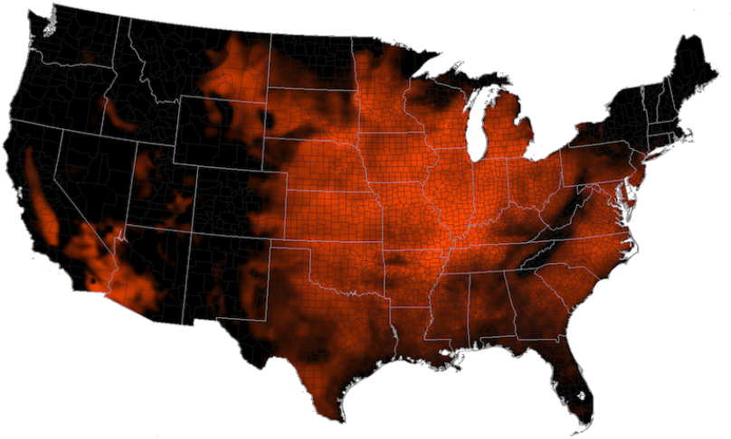 Noaa Visualization Showing High Temperature From July - November 8 2016 Polls (1050x591), Png Download