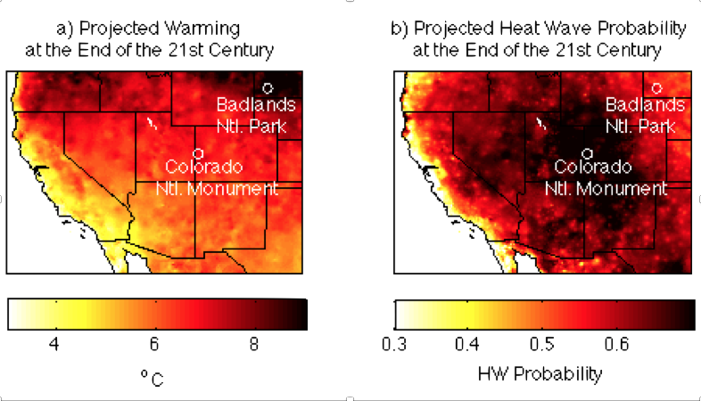 Background Warming Is Greater At Badlands National - Diagram (786x450), Png Download