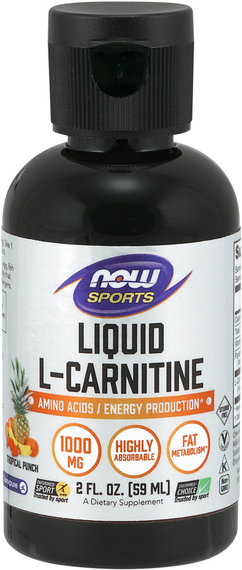 L-carnitine Liquid 1000 Mg, Tropical Punch - Now Sports (409x880), Png Download