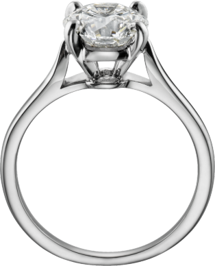 Cartier 1895 Solitaire Ring (314x388), Png Download