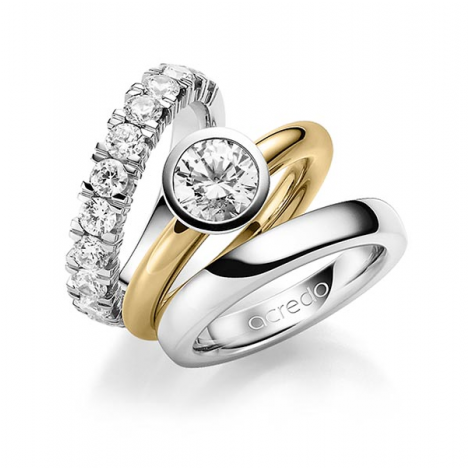 Alianzas De Compromiso Y Boda - Acredo Memoire-ring Weißgold 585 (467x700), Png Download
