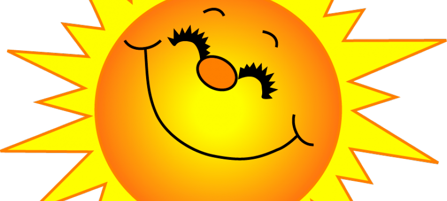 Summer Heat Wave - Sun Clipart (890x400), Png Download