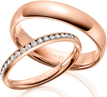 Alianzas De Boda Eternity Staring - Trauringe Roségold 585, Roségold 585 Mit 0,3 Ct. Tw, (400x400), Png Download