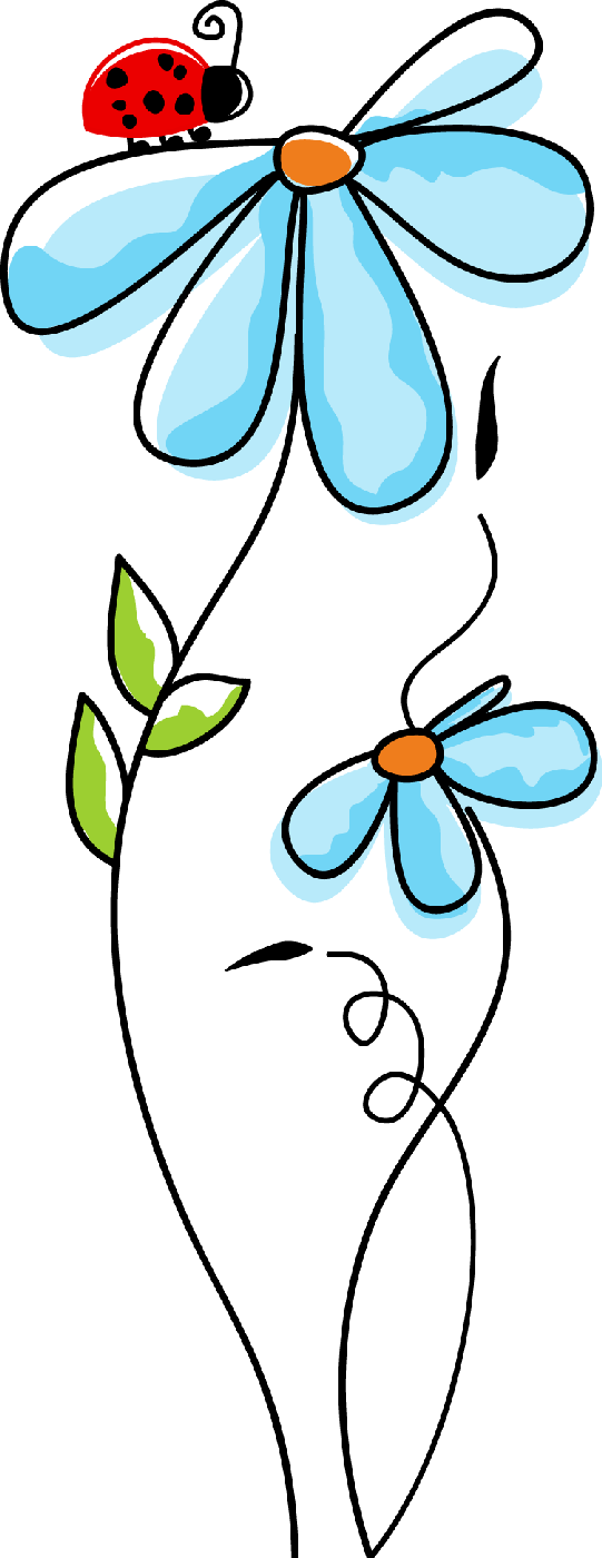 Flores Ilustraciones En Png Para Artesanía Y Diseños - Dibujos De Flores Para Una Carátula (541x1400), Png Download