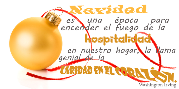 Navidad Es Una Época Para Encender El Fuego De La Hospitalidad - Christmas Sphere (600x298), Png Download