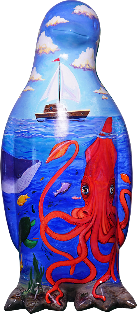 Blue Planet - Painting (470x1077), Png Download