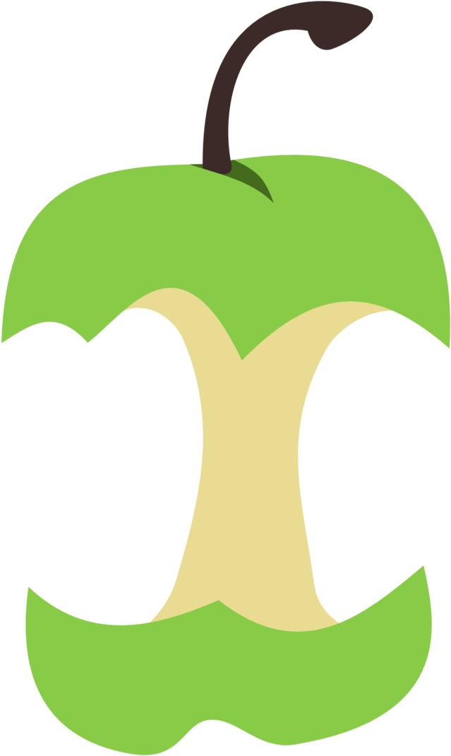 Apple Core Cutie Mark By The Smiling Pony On Deviantart - Apple Core Clipart Png (707x1130), Png Download