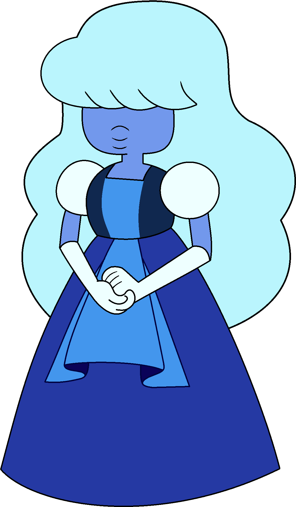 Sap - Steven Universe Blue Sapphire (1223x2000), Png Download
