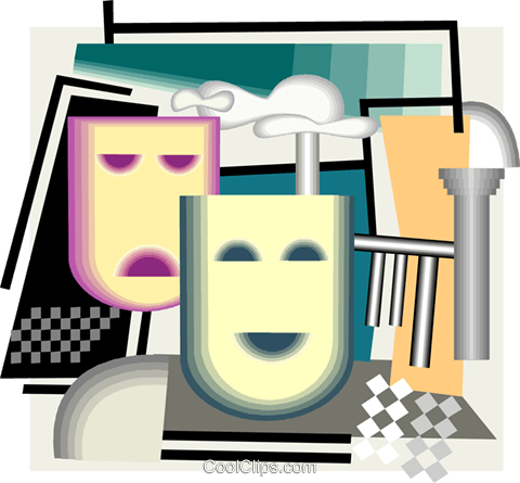 Cara Feliz, Triste Libres De Derechos Ilustraciones (480x445), Png Download