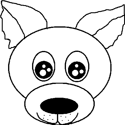 Dibujo De Cara De Cachorro Para Colorear - Desenho De Uma Cara De Um Cachorro (600x470), Png Download