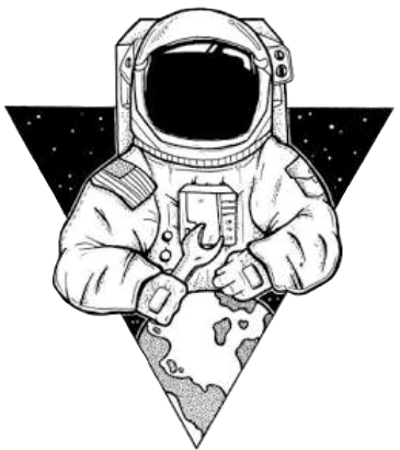 Astronauta Universo Tumblr Blancoynegro - Imagenes Tumblr De Astronautas (365x410), Png Download