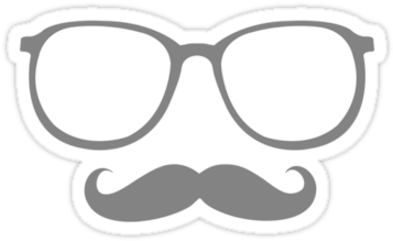 Mustache And Glasses Image - Mustache And Glasses (375x360), Png Download